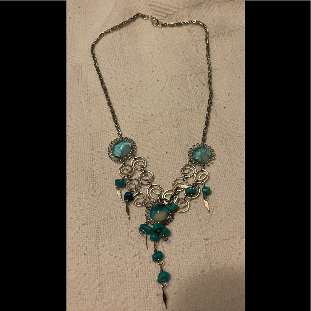 16 inch brand new Blue Bead Necklace